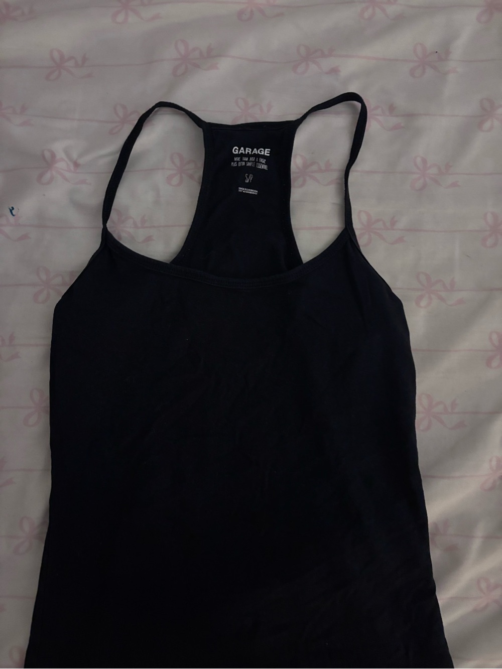 Garage black vintage tank top
